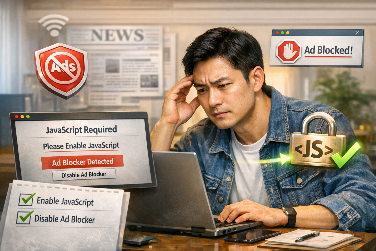 기사 본문이 안 보일 때 Please enable JS and disable any ad blocker 해결과 원문 전달 방법 총정리